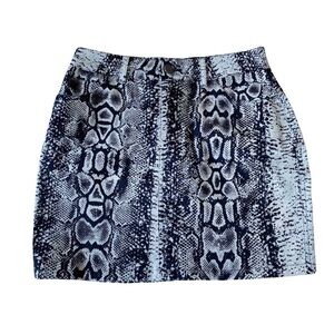 Motel Rocks Mini Snakeskin Skirt